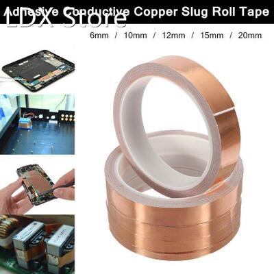 10M 6/10/12/15/20mm Single-sided Adhesive Conductive Copper