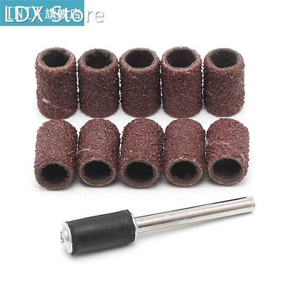 10Pcs 6mm Grit 80# Sanding Bands +3.17mm Mandrel Rotary Tool