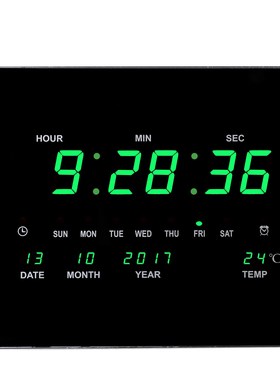 Large Digital Wall Clock Modern Design for Living Room Lumin