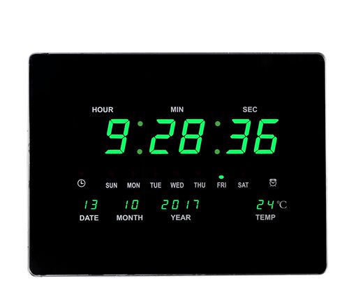 Large Digital Wall Clock Modern Design for Living Room Lumin