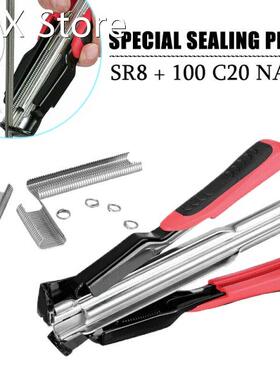 SR8 Manual Hog Ring Plier Nailer with 100pcs C Clips Cage Fe