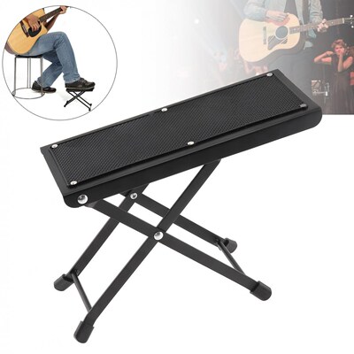 Metal Folding Guitar Footstool Rest Anti-Slip Stand Height A