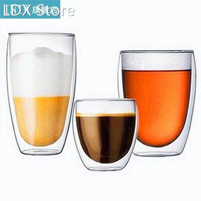250/350/450ml Self Stirring Mug Transparent Double Wall Gla