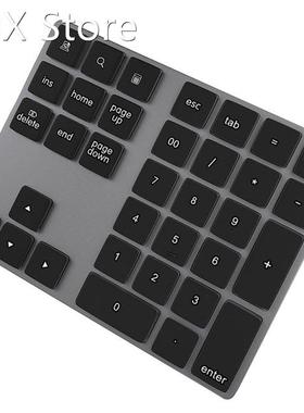 Bluetooth Numeric Keypad, Aluminum Rechargeable 34-Keys Wire