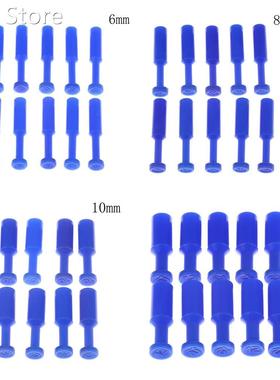 10pcs Blue Nylon Pneumatic Blanking Plug Hose Tube Push Fit