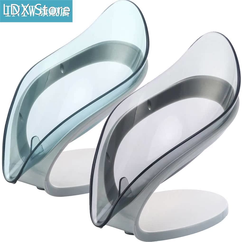 Leaf Shape Soap Dish Holder Bathroom Soap Box Kitchen Sponge