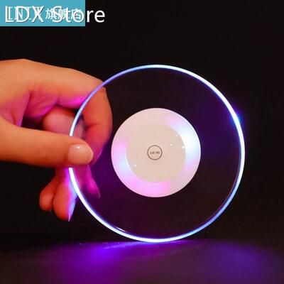 Luminous Coaster Cup Mat LED Coaster Acrylic Crystal Ultra-T