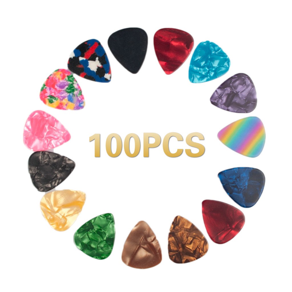 100PCS Guitar Picks  Plectrum Various Colors 6 thickness Pic