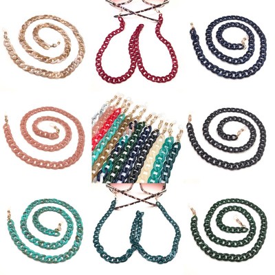 CXQD New Fashion Women Eyeglass Chains Wide Acrylic Chains