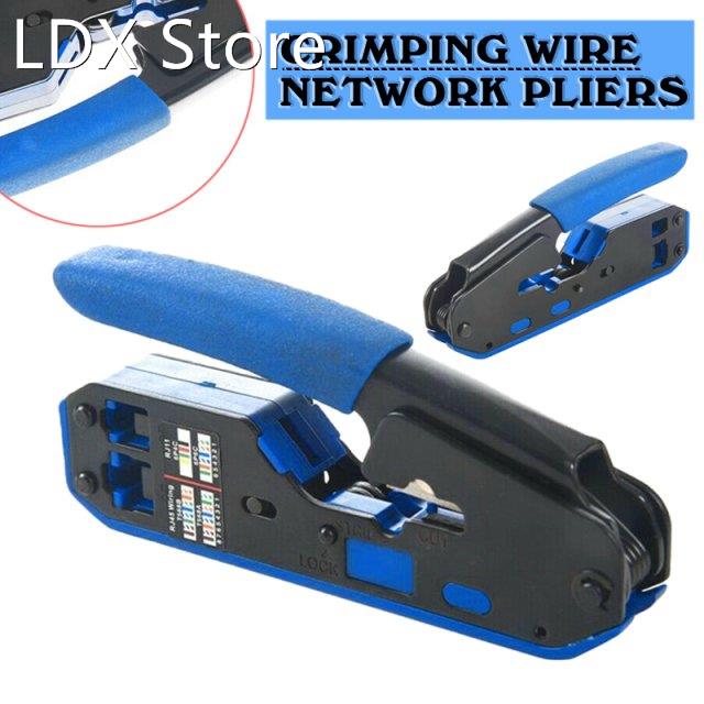 Network Cable Crimper Wire Stripper Cutter for 8Pin/6Pin RJ4