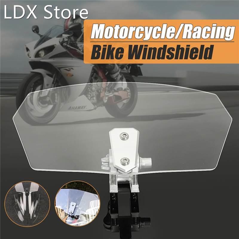 Motorcycle Universal Clear Windshield Windscreedn Screen Pro