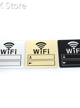 WIFI Sign 3D Acrylic Mirror Wall Sticker Rewritable Handwrit