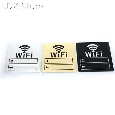 WIFI Sign 3D Acrylic Mirror Wall Sticker Rewritable Handwrit