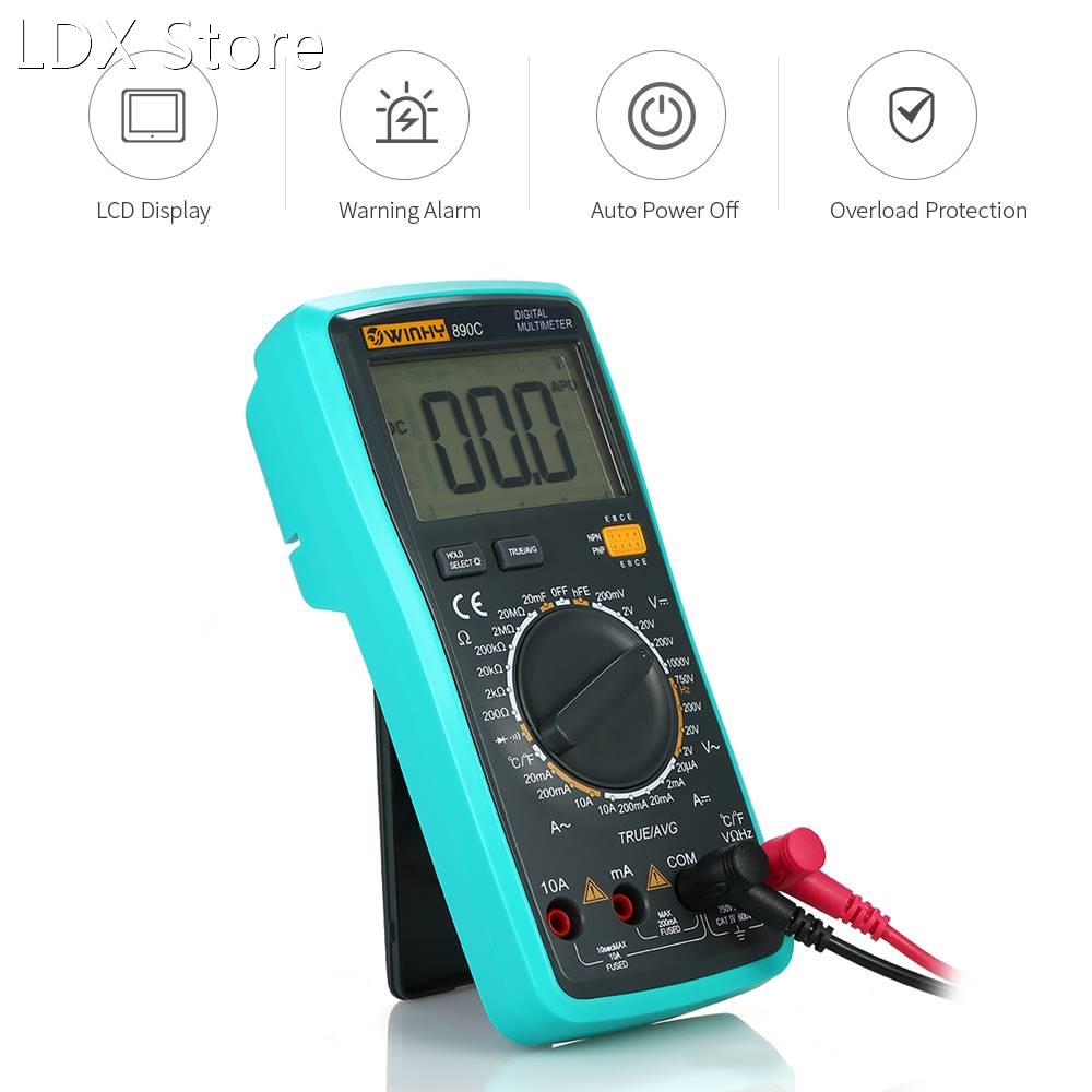 LCD Digital Multimeter True RMS Multimeters Temperature Dete