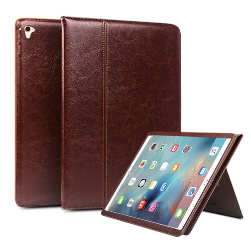 QIALINO Genuine Leather Case for iPad Pro 12.9 2017 Flip Fa