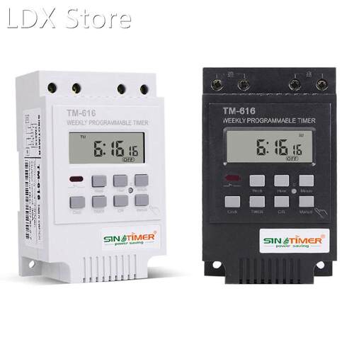 TM616W-4 Digital Electronic Timer 220V 30A Weekly Programmab