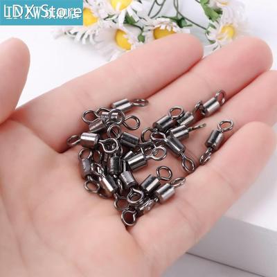 100Pcs 8 Shape Fishing Rolling Swivel Connector 1-10# Round