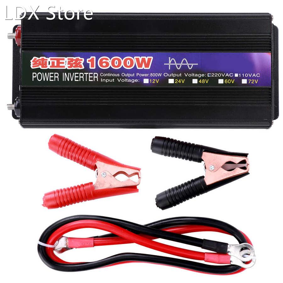 1600W Power Inverters Pure Sine Voltage Converter Boost Tra