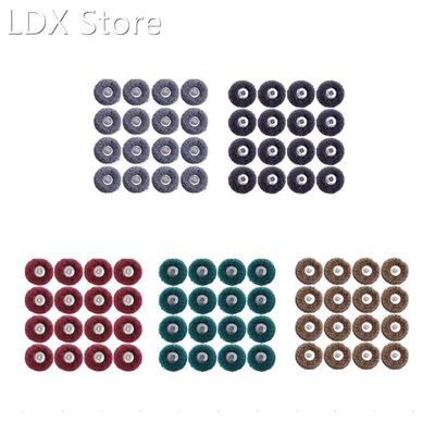 80Pcs Brush Scouring Pad Abrasive Wheel Nylon Fiber Grinding