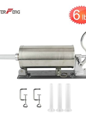6 LBS homemade sausage stuffer filler stainless steel manua