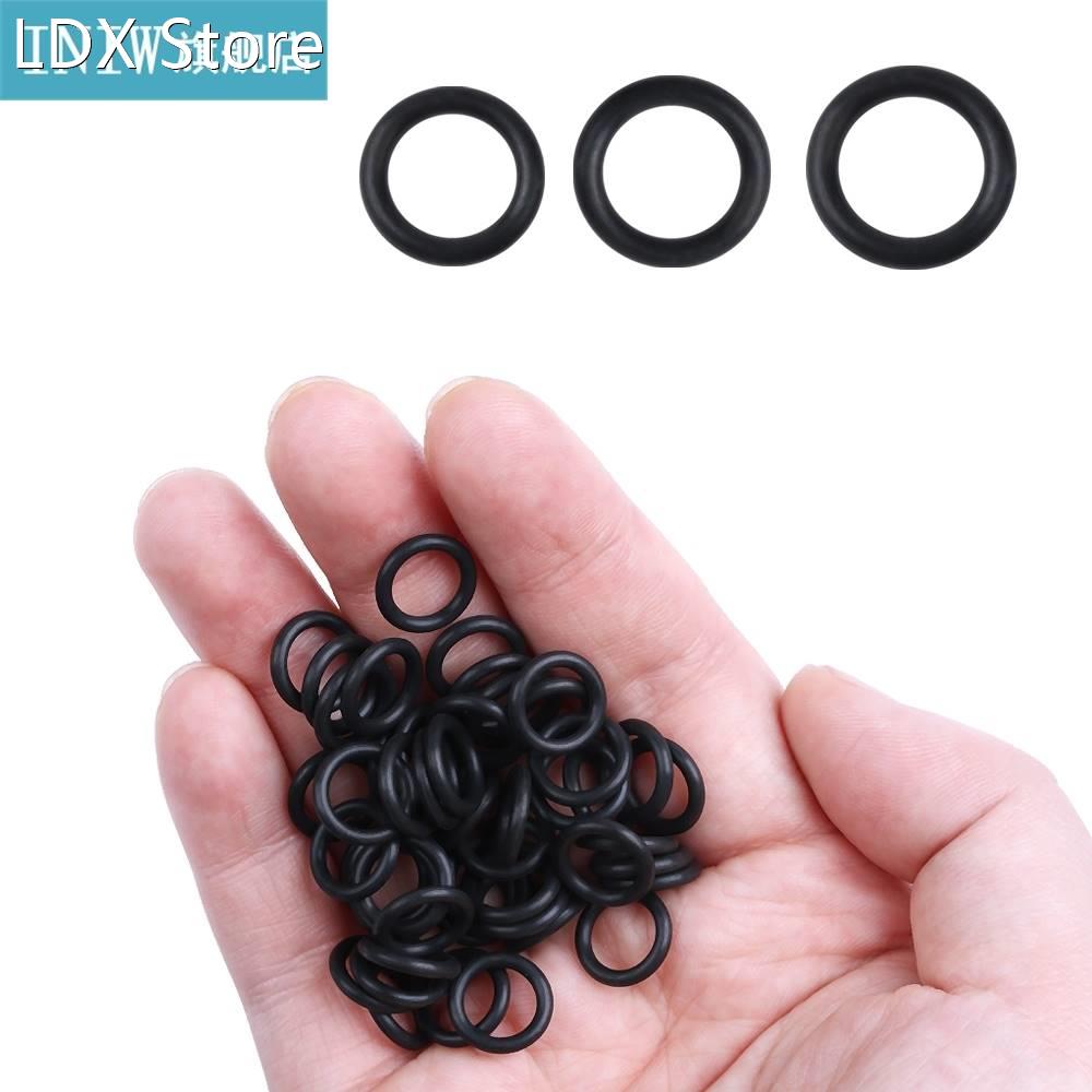 100 Pcs Black Rubber O-Rings Indicator Seal Gasket for Worms