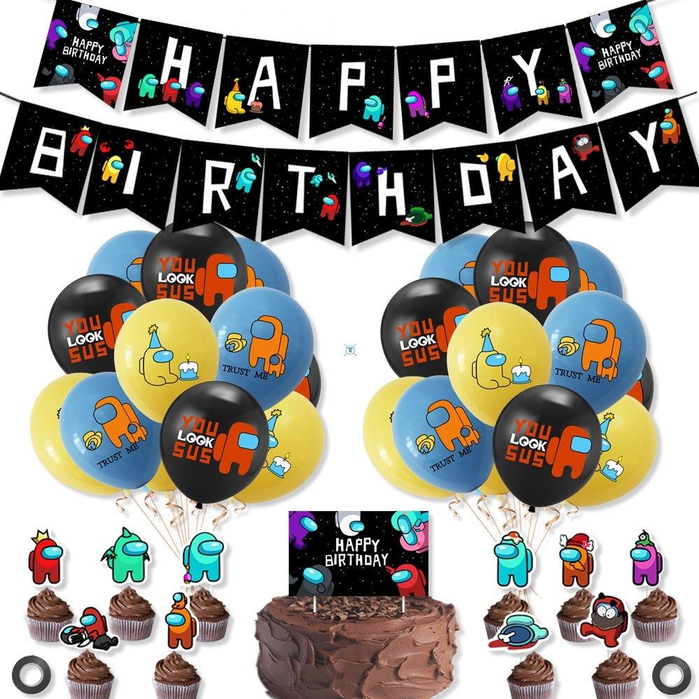 IN STOCK 34pcs/set Game Among Us Latex Balloon Party