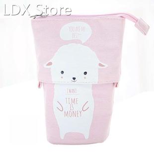Pencil Case Zipper Stationery Cute Girls Boys Gift Retractab