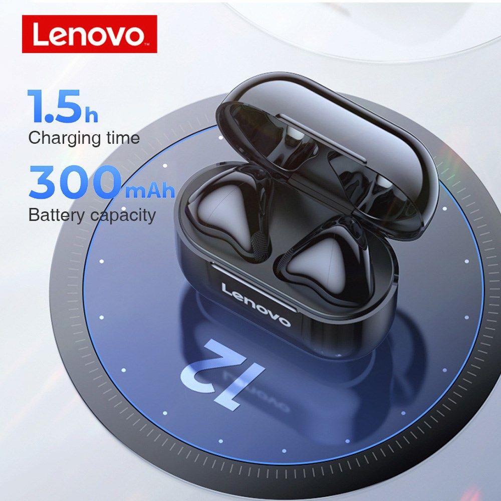 new lenovo lp40 wireless bluetooth earphones tws earbuds ip
