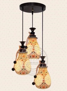 double floor stairs Pendant Lights Ceramic glass Chinese sty