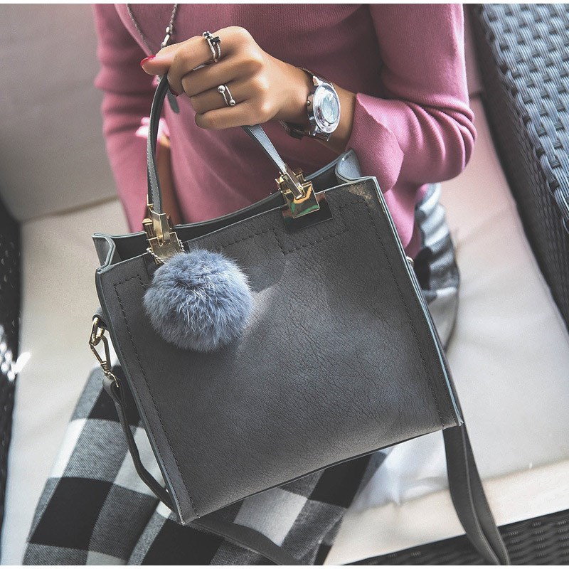 Matte Leather Hangbags Purse Luxury Designer For Women New