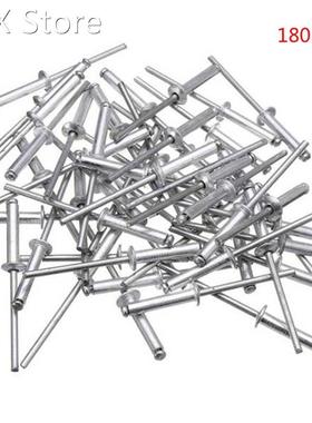 180Pcs Aluminum Body Steel Mandrel Dome Head Blind Rivets Se