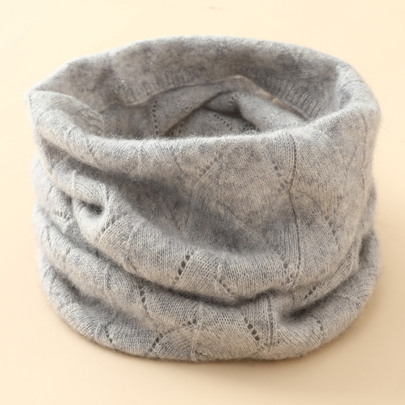 纯色绒脖套高颜值围巾女秋冬季