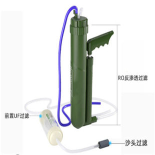 户外便水器手动RO滤芯s反渗透膜饮水器野外净化水源过滤器净携备