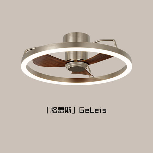 风扇灯吊扇灯2025新款餐厅客厅卧室房间吸顶中古风餐厅灯风扇一体