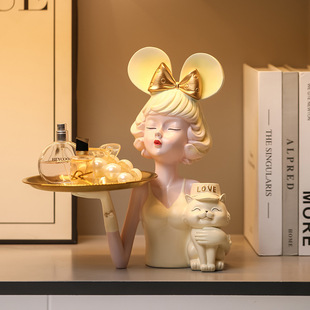 玄关钥匙收纳摆件家居饰品创意网红客厅电视柜桌面装 饰高档摆件