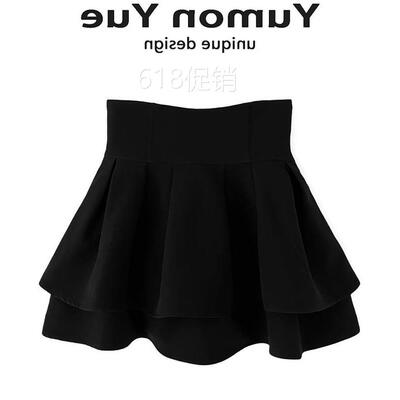 YuMonYue春秋新款2025马卡龙日系甜妹显瘦喇叭高腰蓬蓬短裙半身裙