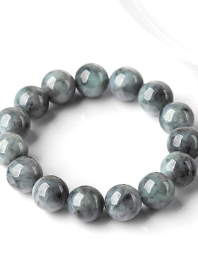 翠莹福翠莹福天然缅甸A货翡翠乌鸡种水墨风手串时尚手饰SL135