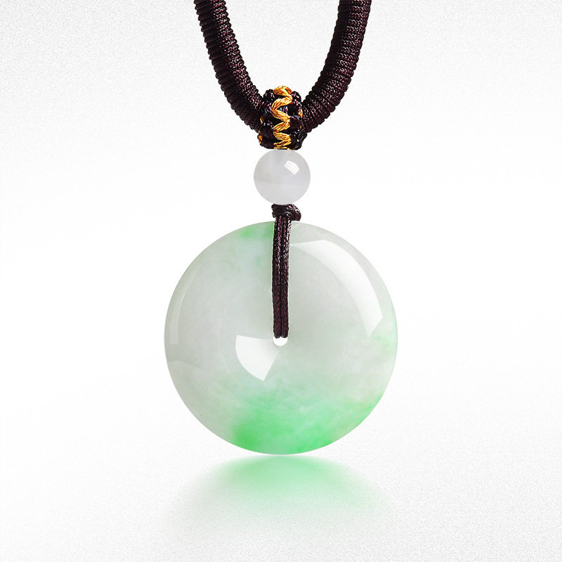 天然缅甸A货翡翠平安扣玉石玉佩