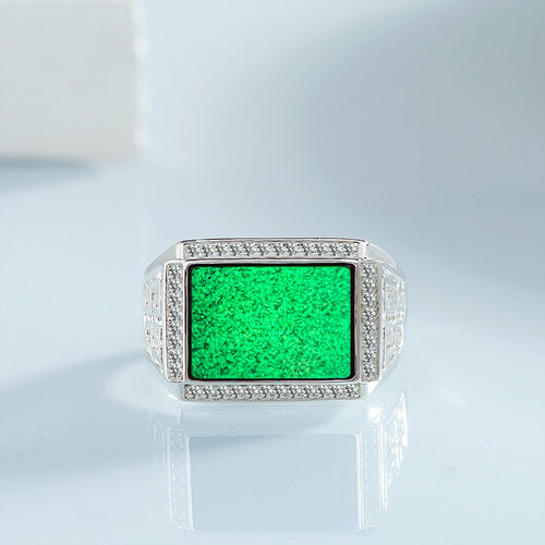 翠莹福天然翡翠高档马鞍戒