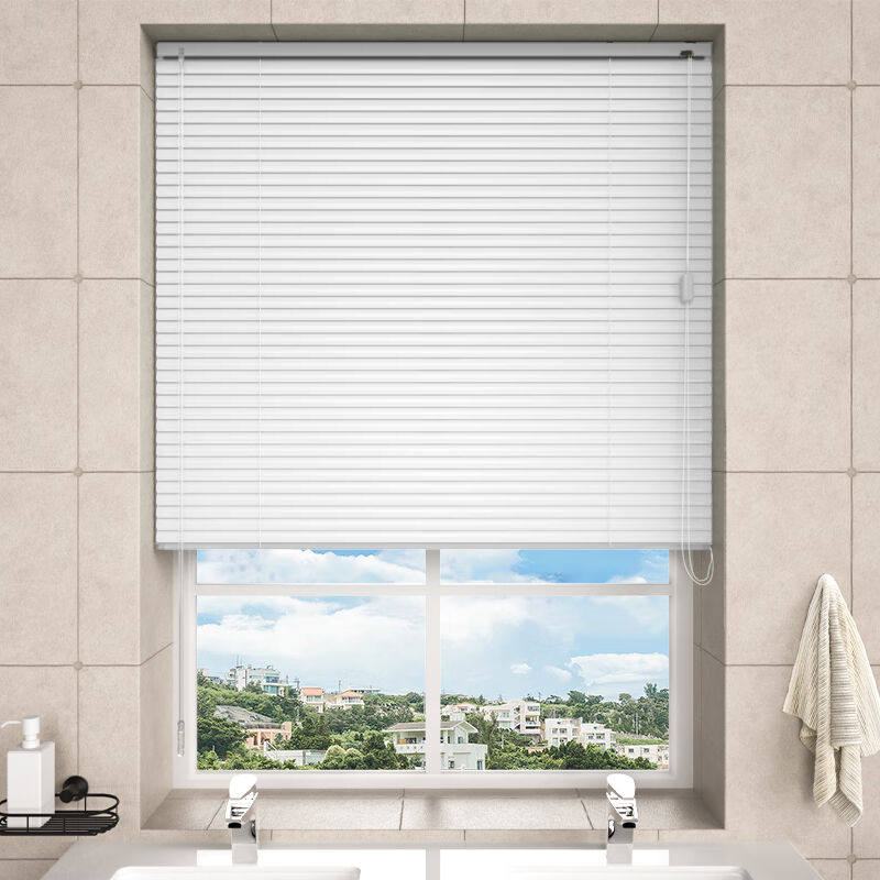 美尔耐铝合金百叶窗帘遮光升降办公室卫生间浴室定制免打孔拉绳防