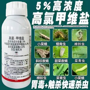 正品5%高氯甲维盐高效氯氰菊酯甘蓝甜菜夜蛾蔬果农药专用杀虫剂