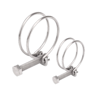 304/201不锈钢双钢丝箍 双钢丝喉箍 强力钢丝箍 橡胶管卡箍 抱箍