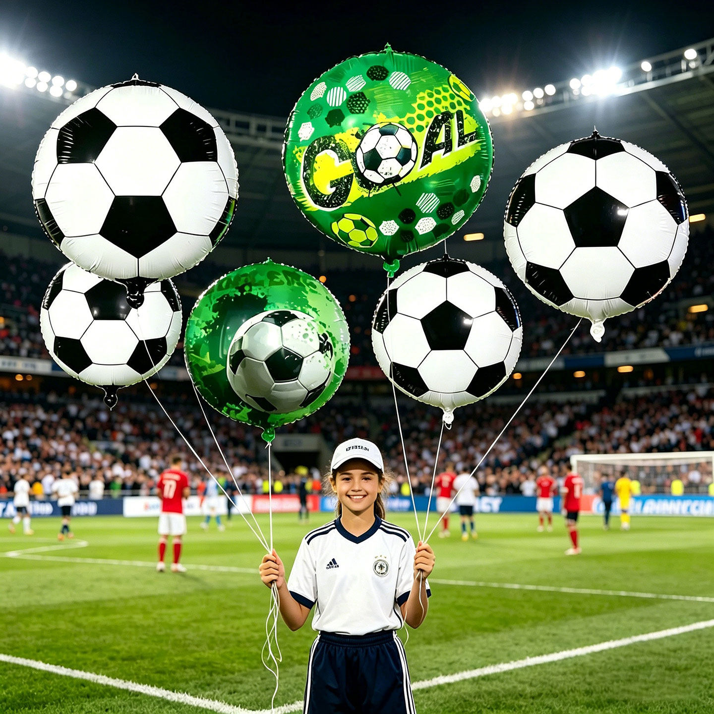 2026世界杯加厚18寸铝膜气球足球主题酒吧商场体彩店布置场景套装