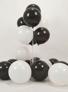 黑色白色气球酒吧KTV圣诞节活动氛围道具幼儿园学校派对场景装饰