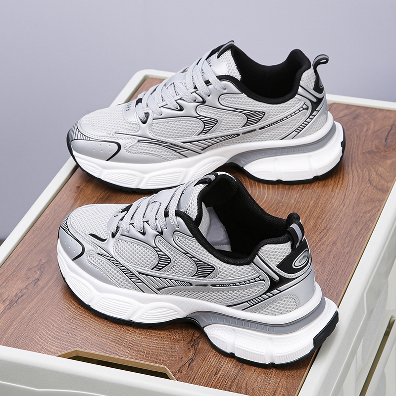 老爹鞋增高厚底网面鞋