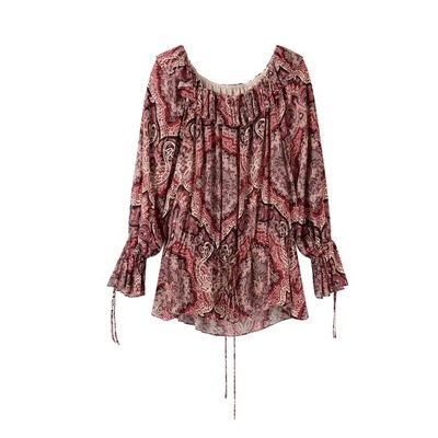 秋冬新款复古长袖内搭衬衫上衣女