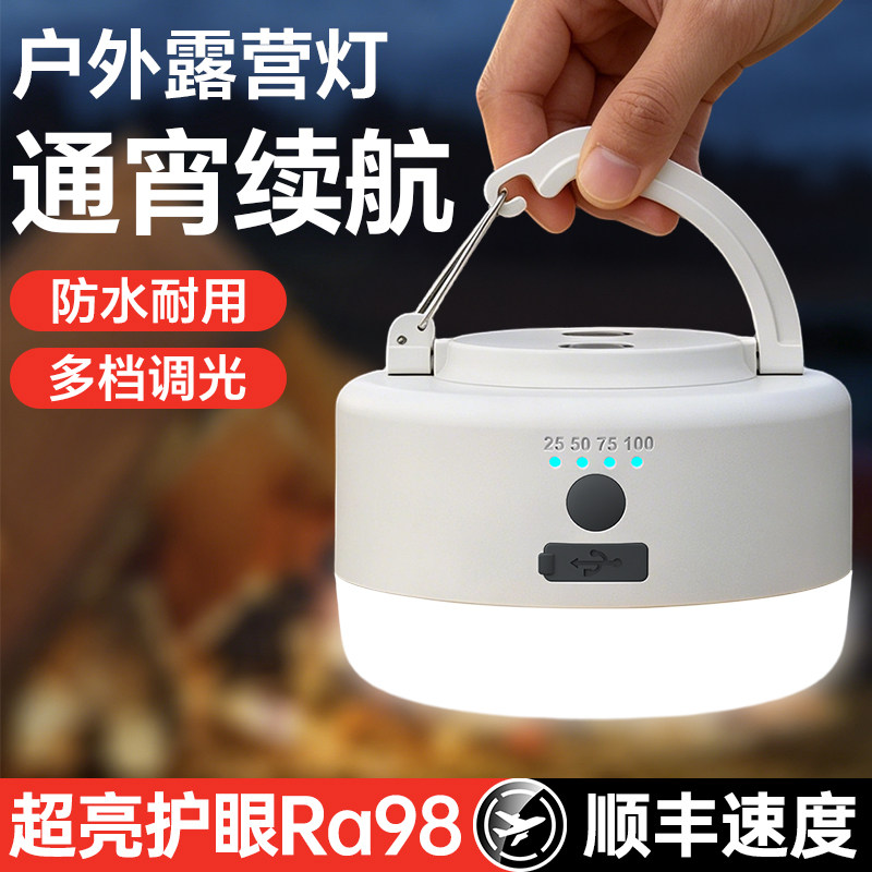 超亮便携式户外露营照明灯图片