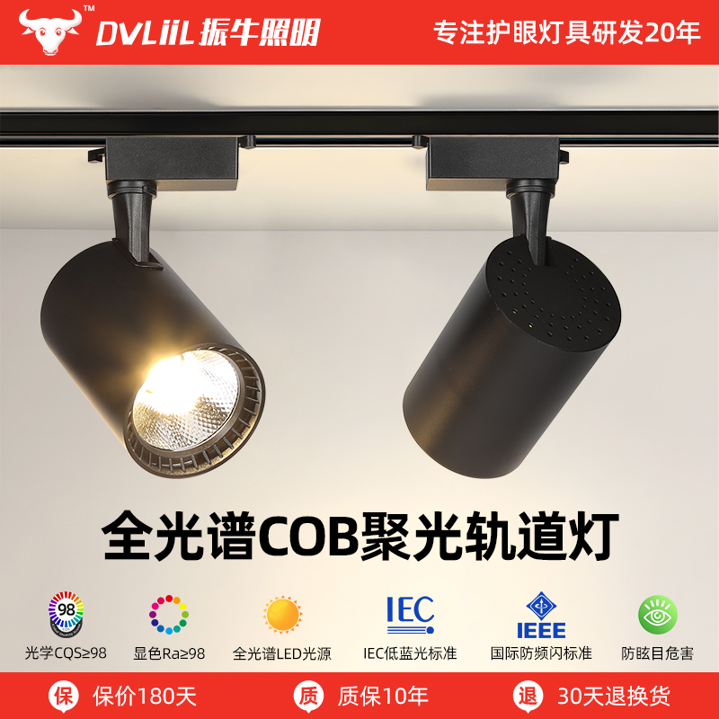 服装店射灯全光谱明装cob轨道灯