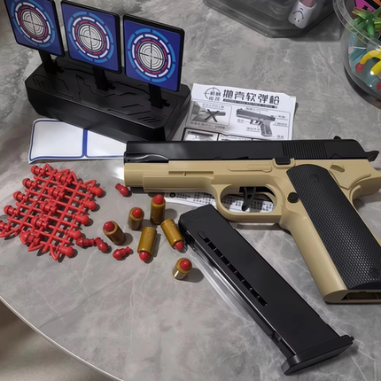 柯尔特1911可连发沙鹰自动抛壳软弹枪格洛克空挂回膛儿童玩具男孩