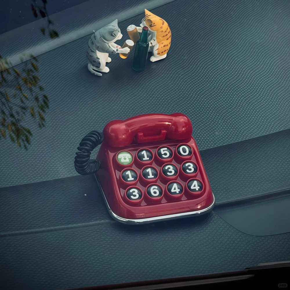 复古电话机停车牌临时停车号码牌车载用品礼品挪车电话号码牌创意
